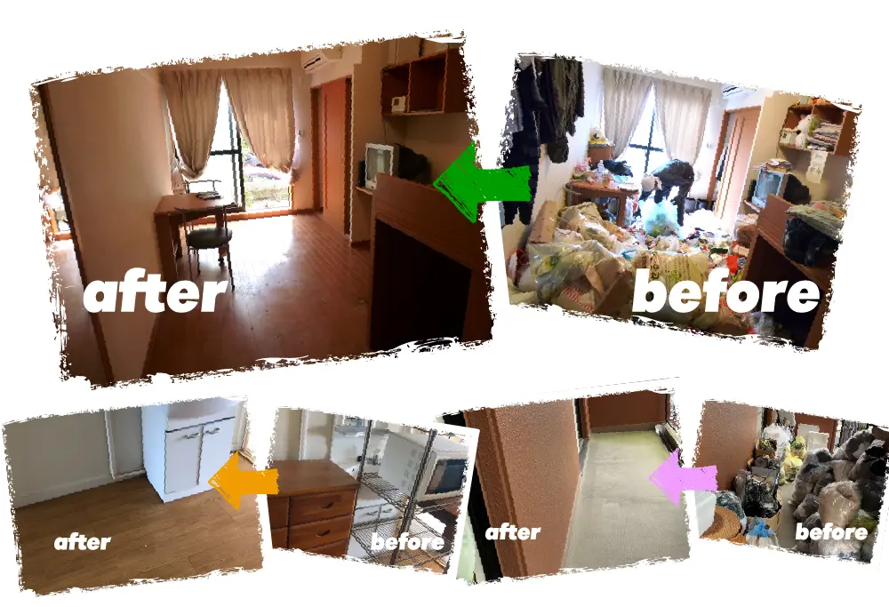 小牧市でお部屋まるごと片付けビフォーアフター画像３個